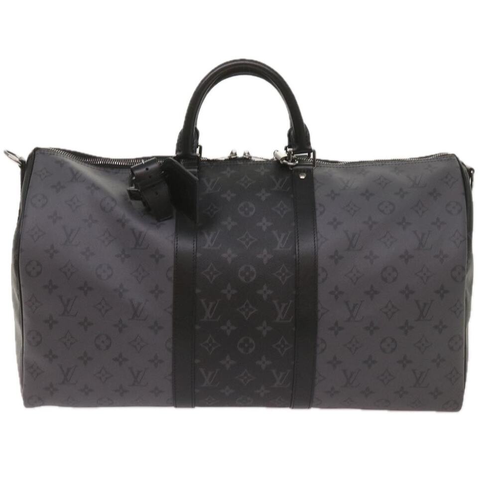 Louis Vuitton Eclipse Reverse Keepall Bandouliere 50 Boston Bag Black